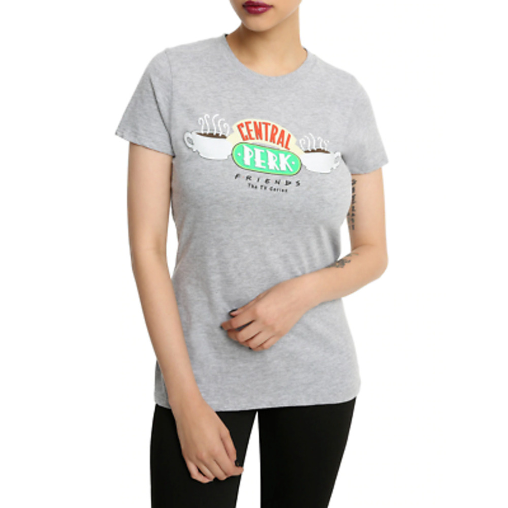 Central Perk F.R.I.E.N.D.S Womens XXL‎ Gray T-shirt
